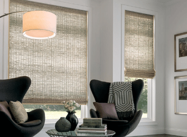 Privacy-Lined Woven Shades