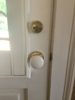 A Bump Sanded Around a Knob and Lock to Make Room for Operation