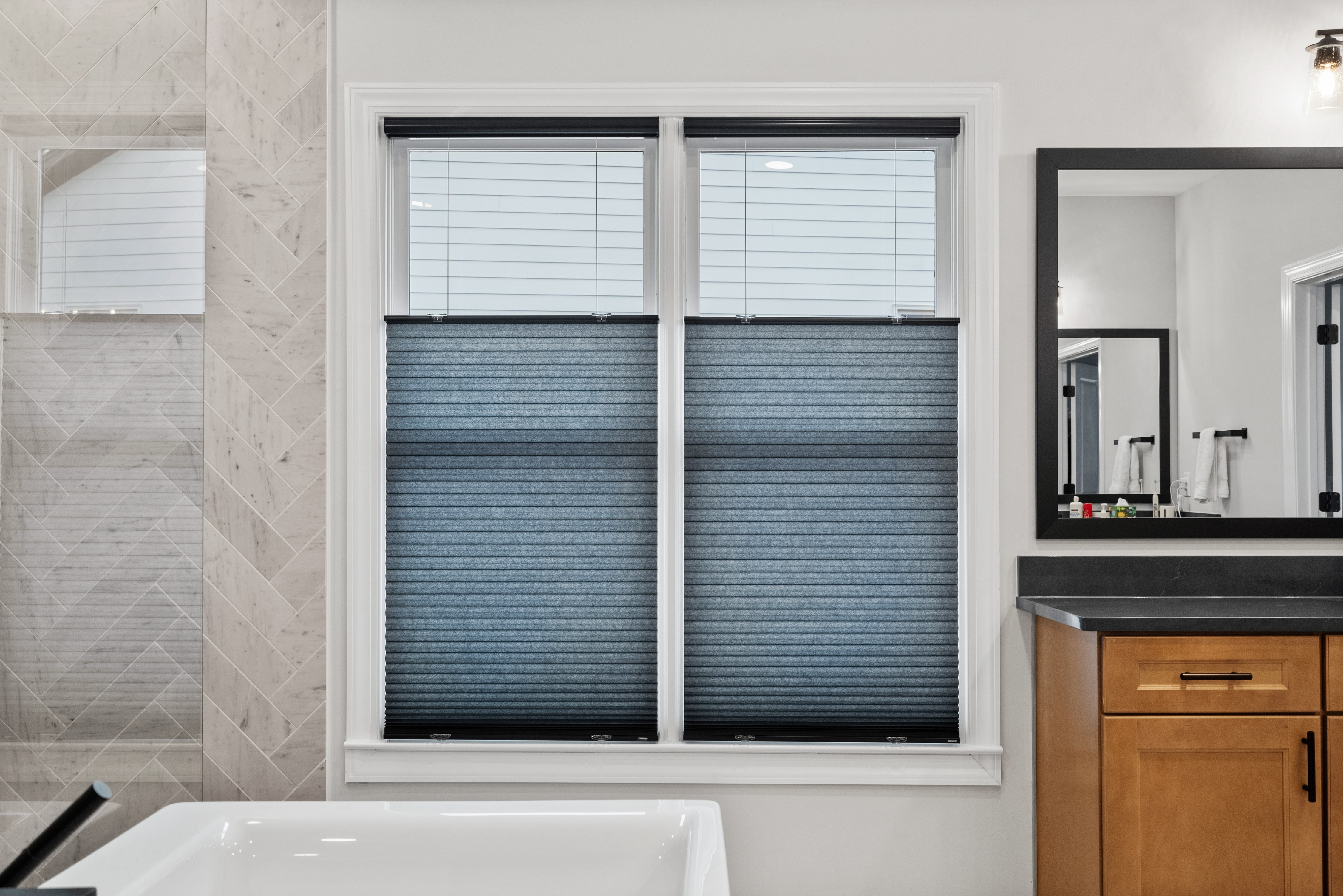 Bathroom Top Down Bottom Up Cellular Shades