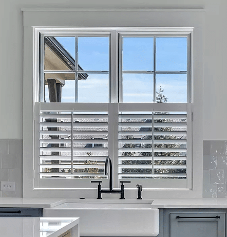 Cafe Style Shutters in Kitchen