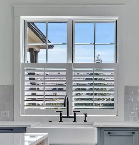 Cafe Style Shutters in Kitchen