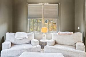 Motorized Cellular Shades Bedroom Sitting Room